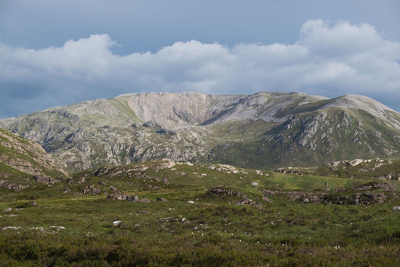 Glas Bheinn, Assynt - a 776-metre-high mountain in the North Highlands of Scotland, one of the Corbetts. The Corbetts are Scottish mountains that are 2500